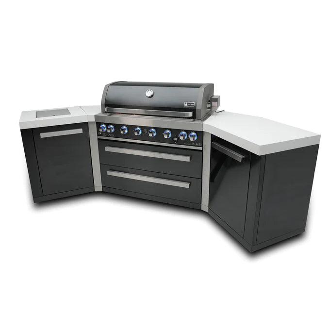 Mont Alpi 805 Propane Island W/ 45 Degree Corners - Black Stainless Steel - MAi805-BSS45