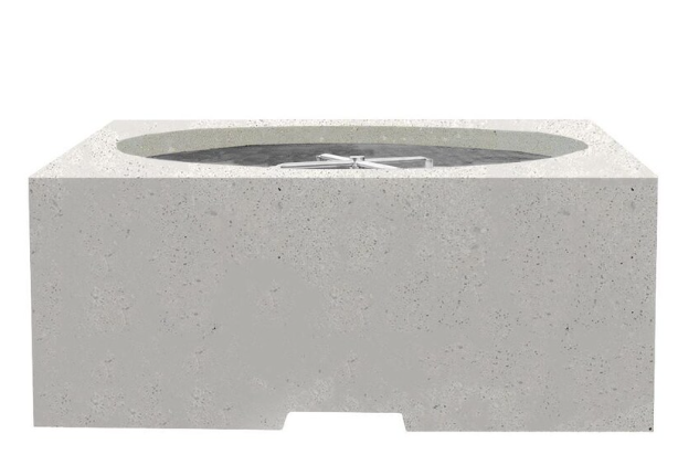 Lakeview Glenwood 39-Inch Propane Gas Square Fire Pit Table - Ultra White - SCPH-705-5LP