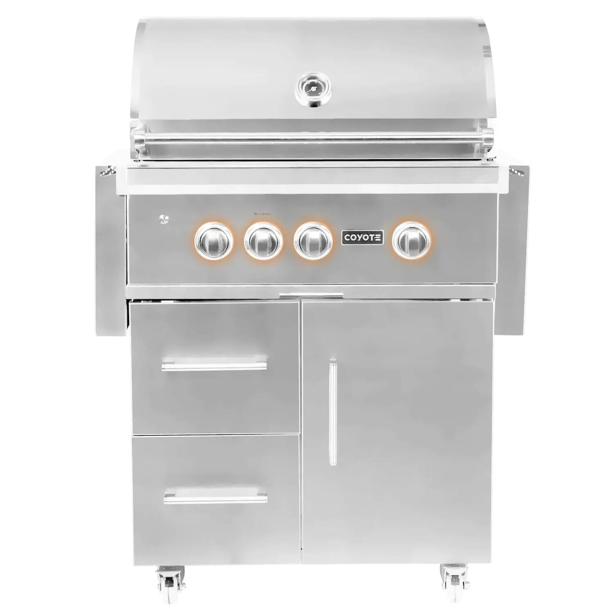 Coyote S-Series 30-Inch 3-Burner Propane Gas Grill With RapidSear Infrared Burner & Rotisserie - C2SL30LP-FS