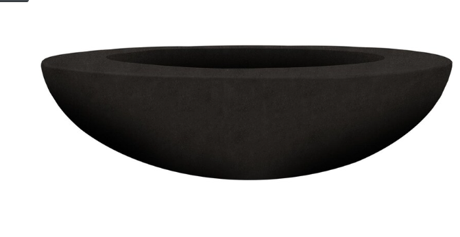 Lakeview Valley Bay 70 70-Inch Propane Gas Round Fire Bowl - Ebony
