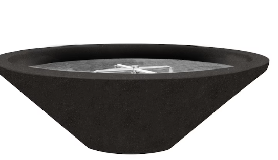 Lakeview Ironwood Pedestal 31-Inch Propane Gas Round Fire Bowl - Ebony - SCPH-437-2LP