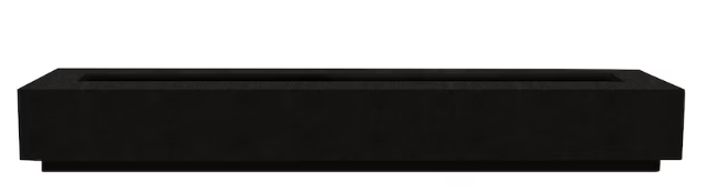 Lakeview Cascata Bay 110 110-Inch Propane Gas Rectangular Fire Pit Table W/ Windguard - Ebony