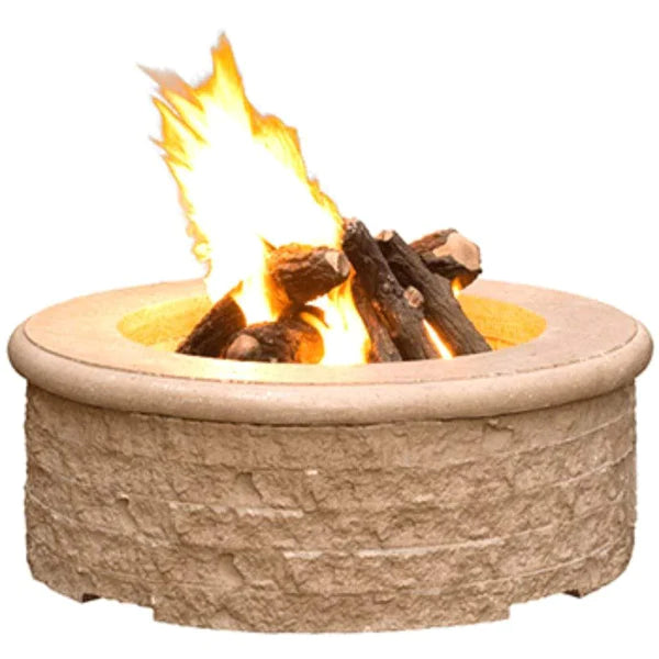 American Fyre Designs Chiseled 39" Round Gas Fire Pit680-SM-11-H6NC