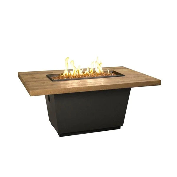 American Fyre Designs 54" Reclaimed Wood Cosmopolitan Rectangle Gas Firetable 635-BA-FO-H4PC