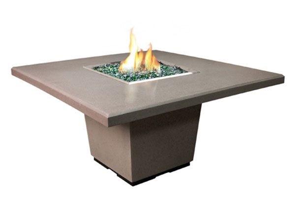 American Fyre Designs 60" Cosmopolitan Square Dining Gas Firetable  642-BA-11-M6PC