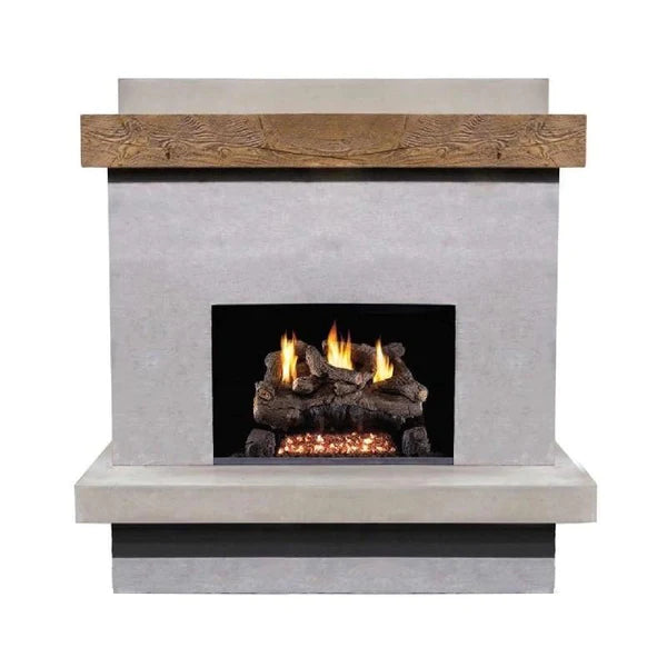 American Fyre Designs 68" Brooklyn Smooth Vented Outdoor Gas Fireplace060-CG-N-SP-LBC