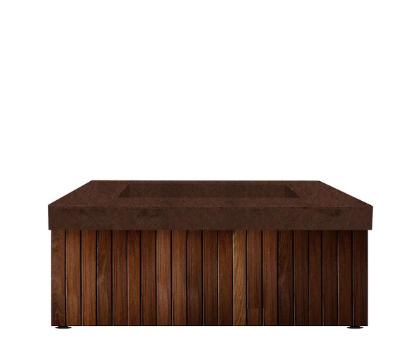 Lakeview Canyon Bay 42-Inch Square Propane Gas Fire Pit Table - Cafe - SCPH-482-1LP