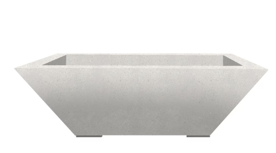 Lakeview Pelican View Pedestal 29-Inch Propane Gas Square Fire Pit Table - Ultra White - SCPH-436-5LP