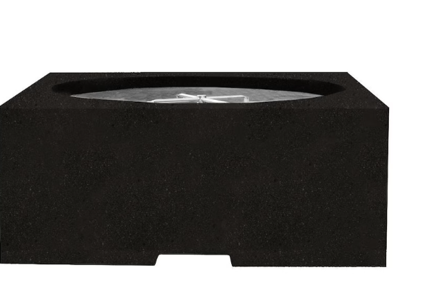 Lakeview Glenwood 39-Inch Propane Gas Square Fire Pit Table - Ebony - SCPH-705-2LP