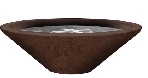 Lakeview Ironwood Pedestal 31-Inch Propane Gas Round Fire Bowl - Cafe - SCPH-437-1LP