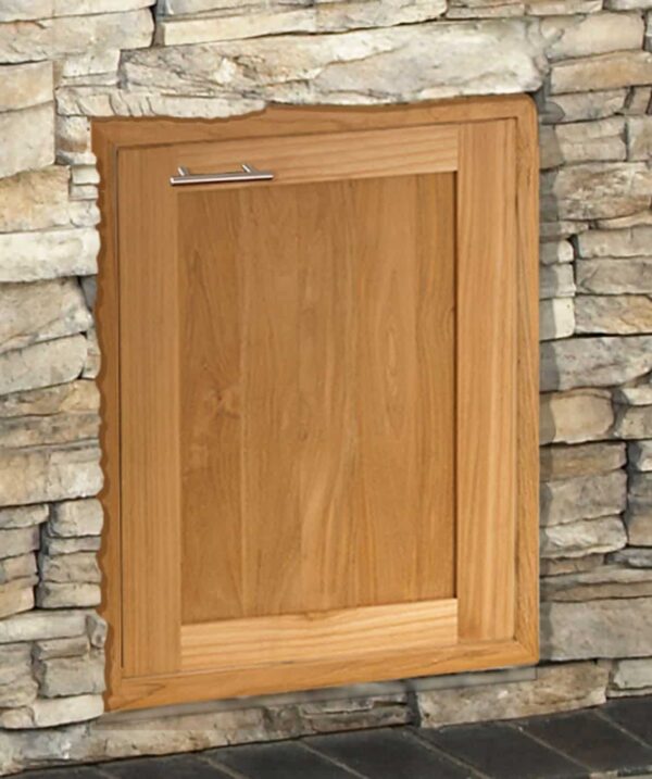 Pacific Teak Millsworks 18 Inch Shaker Panel Single Access Door W/ False Drawer