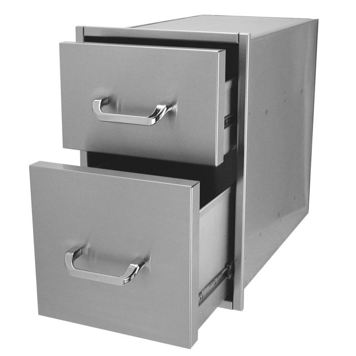 Solaire 14 Inch Extra Deep Double Access Drawer - SOL-2D14D