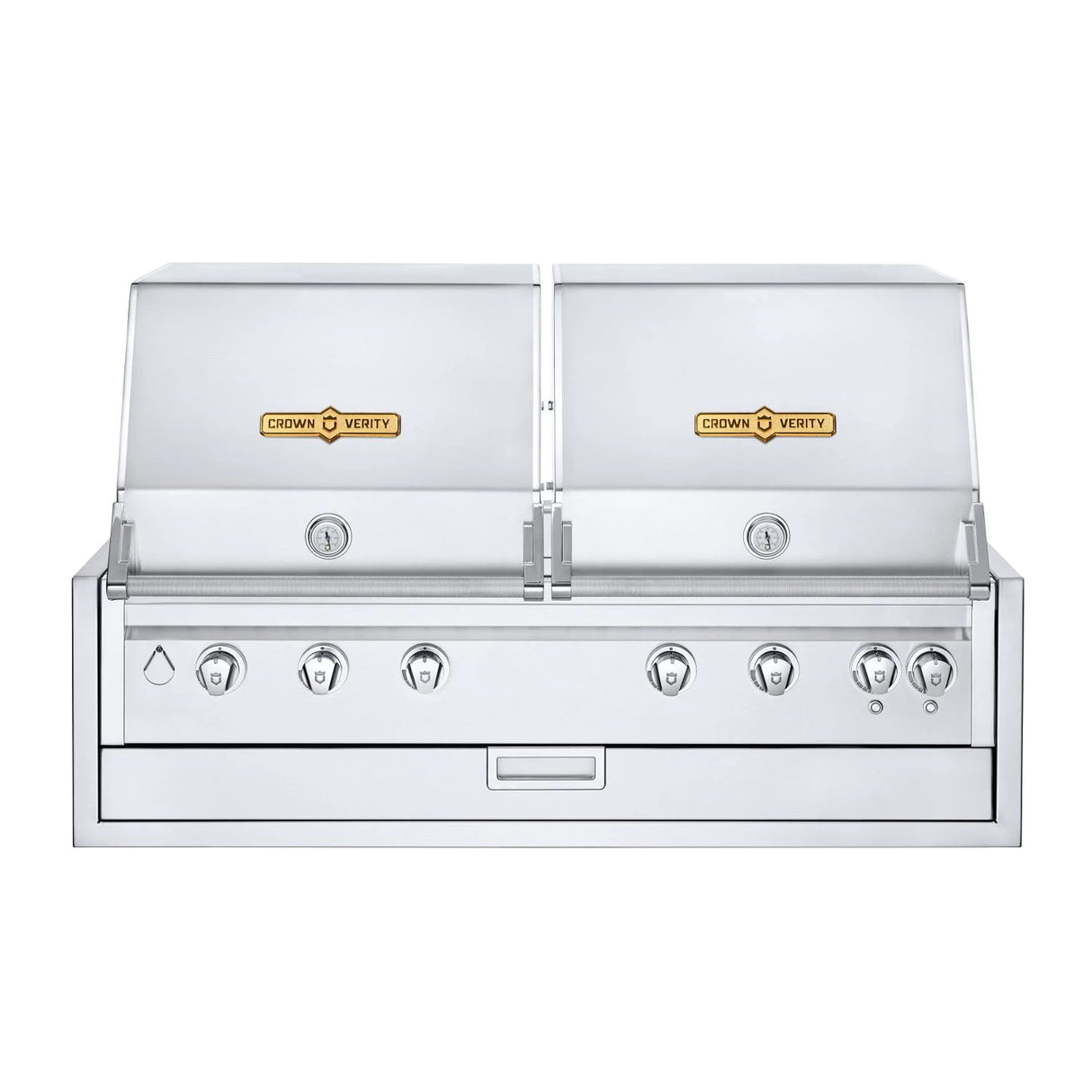 Crown Verity Infinite Series 48-Inch Built-In Dual Dome Natural Gas Grill W/ Lights - IBI482RDNG-FLT