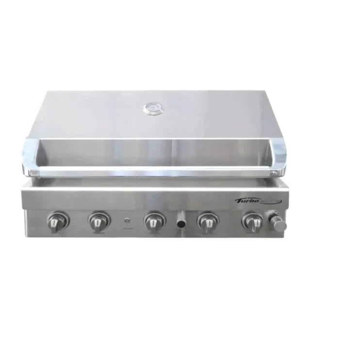 Turbo Elite 38-Inch 5-Burner Built-In Natural Gas Grill With Rear Infrared Burner - BTE3821BNG