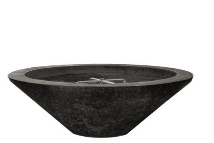 Lakeview Ironwood 48-Inch Propane Gas Round Fire Bowl - Ebony - SCPH-419-2LP