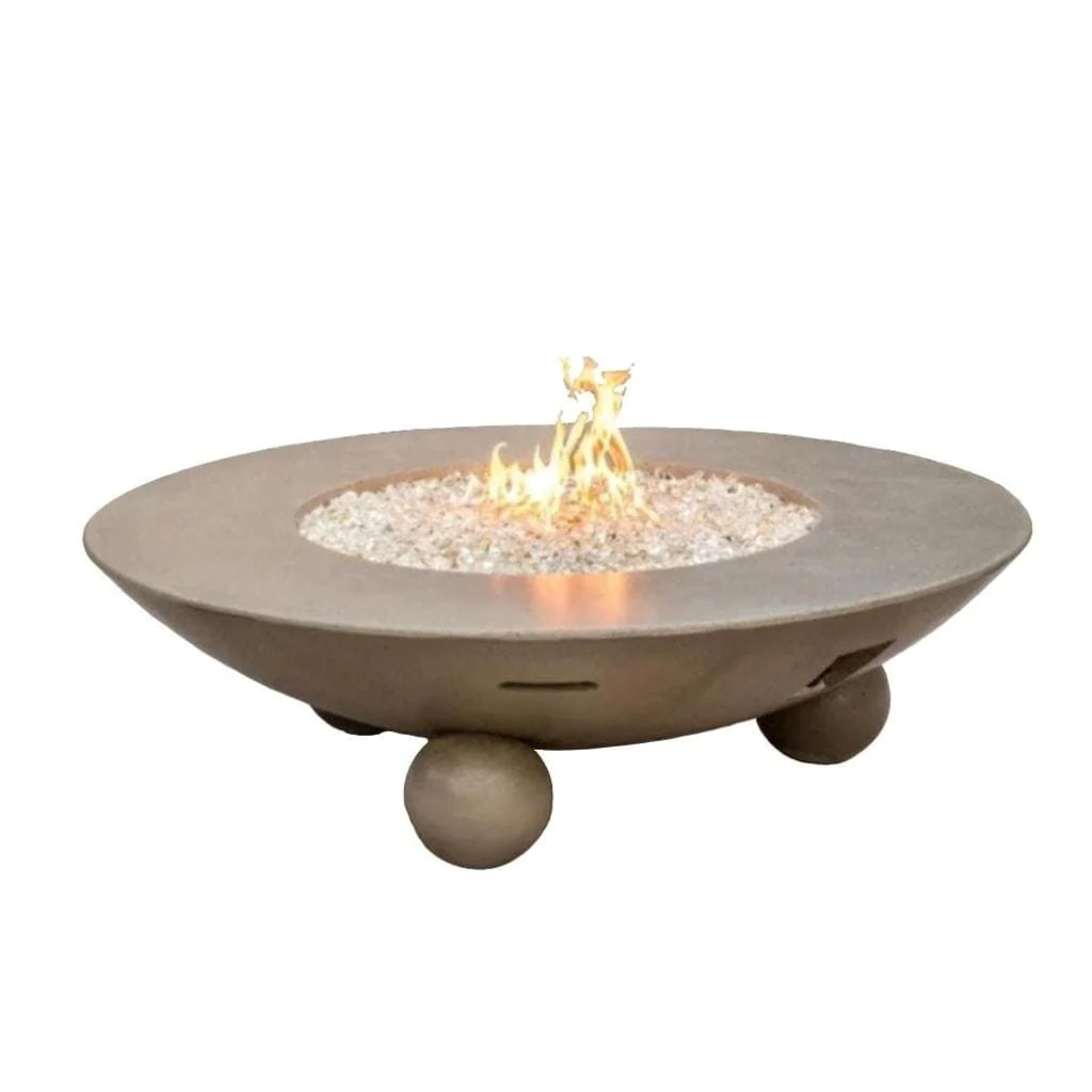 American Fyre Designs 744-CB-11-M6NC 54" Versailles Round Gas Firetable Ball Feet