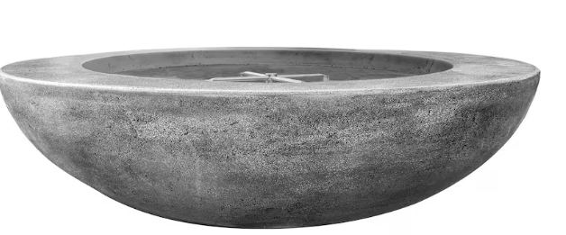 Lakeview Valley Bay 70 70-Inch Propane Gas Round Fire Bowl - Pewter