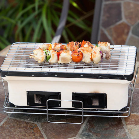 Fire Sense 17-Inch Large Yakatori Tabletop Charcoal Grill - 60450