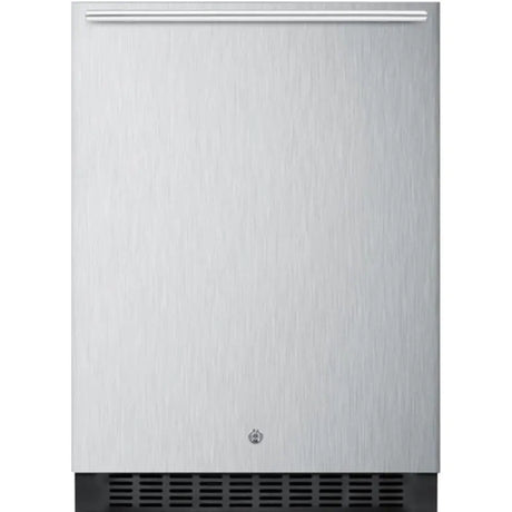 Summit 24-Inch 4.6 Cu. Ft. Outdoor Rated Compact Refrigerator - Stainless Steel / Black Cabinet - SPR627OSSSHH