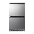 Summit 18-Inch 3.4 Cu. Ft. ADA Compliant Outdoor Double Drawer Compact Refrigerator - ADRD18OS