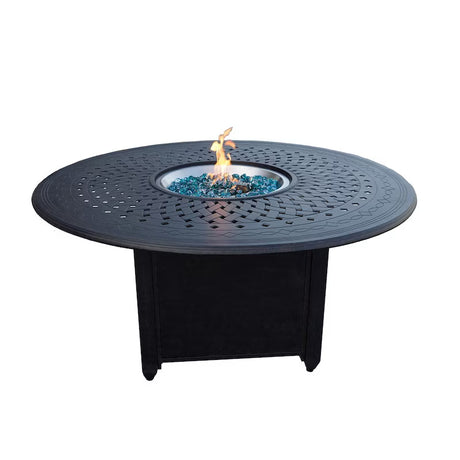 Darlee AC Series 60-Inch Round Propane Fire Pit Dining Table (2)