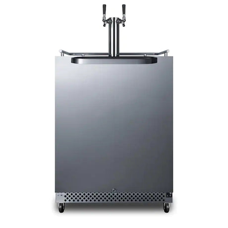 Summit Commercial Outdoor Rated Double Tap Beer Dispenser / Kegerator - SBC696OSTWIN