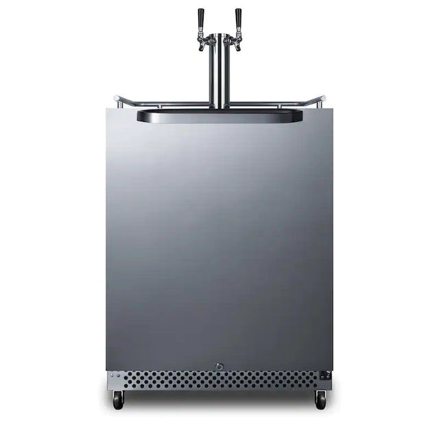 Summit Commercial Outdoor Rated Double Tap Beer Dispenser / Kegerator - SBC696OSTWIN