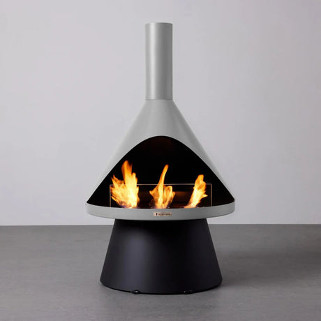 TerraFlame Lloyd Modern Gel Fuel Fireplace W/ 6 Pack Fuel - Cool Grey (1)