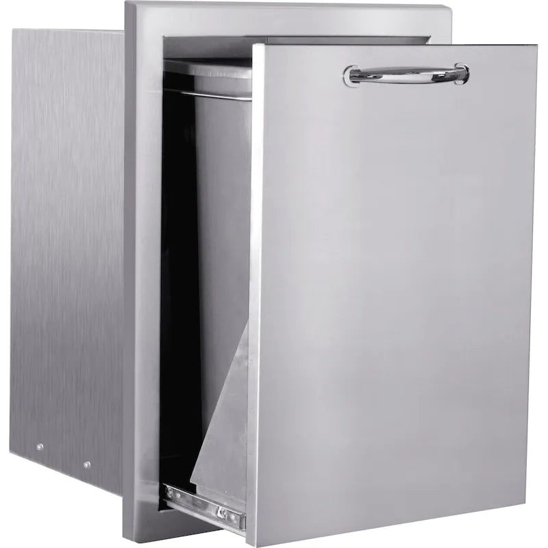 Summerset 20-Inch Stainless Steel Roll-Out Masonry Trash Drawer - SSTD1-20M