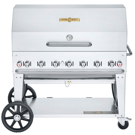 Crown Verity 48-Inch Single Inlet (Bulk Tanks Only) Mobile Propane Grill Dome Package - CV-MCB-48-SI BULK-RDP