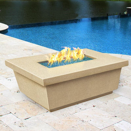 American Fyre Designs Contempo 52-Inch Rectangular Propane Gas Firetable - Cafe Blanco - 783-CB-11-M4PC (1)
