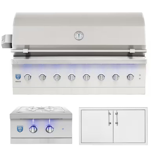 American Made Grills Encore 54-Inch Hybrid Grill 3-Piece Natural Gas Outdoor Kitchen Package - ENC54-NG-3PC-PROMO (2)