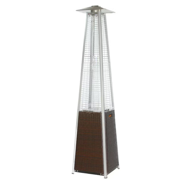 RADtec 89-Inch Tower Flame Patio Heater - Dark Brown Wicker - TF-WDB (1)