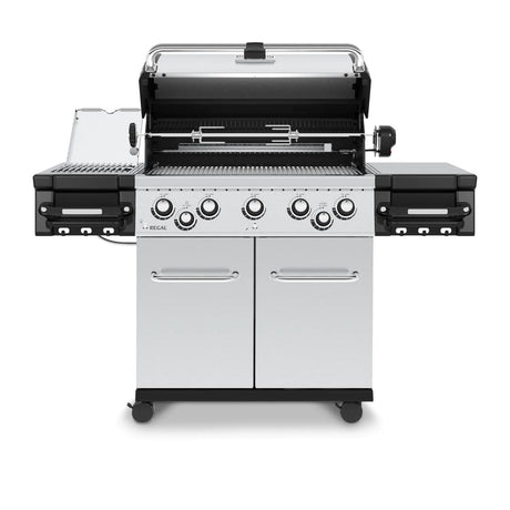 <img src="https://cdn.shocho.co/sc-image/0/c/3/e/0c3e768ced9a53422aaa47339344aae0.jpg" alt="Broil King Regal S 590 PRO IR 5-Burner Natural Gas Grill With Rotisserie &amp; Infrared Side Burner - Stainless Steel - 958947"/>