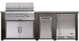 HAVEN 8 Ft Outdoor Kitchen Island w/ 24" Refrigerator - HCOY96REF
