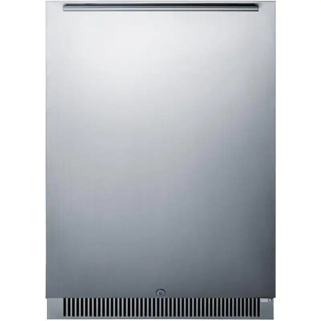 Summit 24-Inch 5.5 Cu. Ft. Outdoor Rated Compact Refrigerator - Stainless Steel - CL68ROS