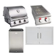 Blaze Prelude LBM 4-Piece 25-Inch Natural Gas Outdoor Kitchen Package w/ Double Side Burner & Refrigerator - BLZ-3LBM126-NG-4PC-SC (2)