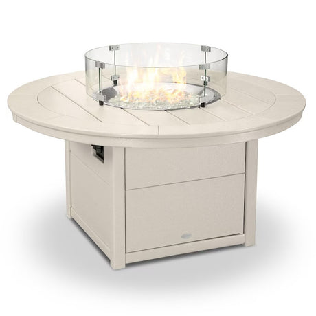 POLYWOOD 48-Inch Round Propane Fire Pit Table - Sand (2)