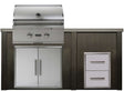 HAVEN 5.5 Ft Outdoor Kitchen Island w/ 2 Drawer Cabinet - HCOY66DRAW