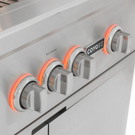 Coyote S-Series 36-Inch 4-Burner Natural Gas Grill With RapidSear Infrared Burner & Rotisserie - C2SL36NG + C1S36CT