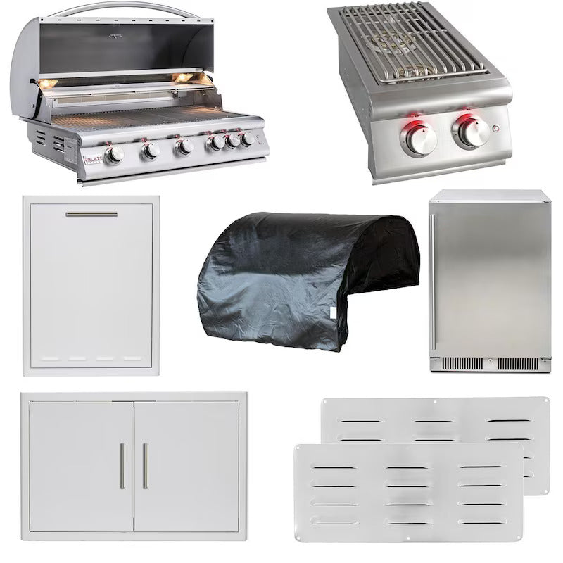 Blaze Premium LTE 8-Piece 40-Inch Propane Outdoor Kitchen Package - BLZ-5LTE2-LP-8PC-SC (1)