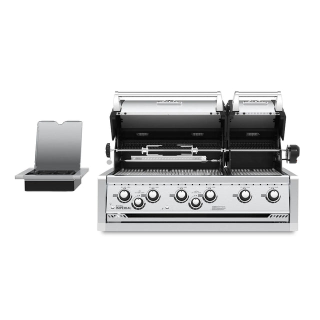 Broil King Imperial S 690i 6-Burner Built-In Propane Gas Grill With Rotisserie & Side Burner - Stainless Steel - 957084