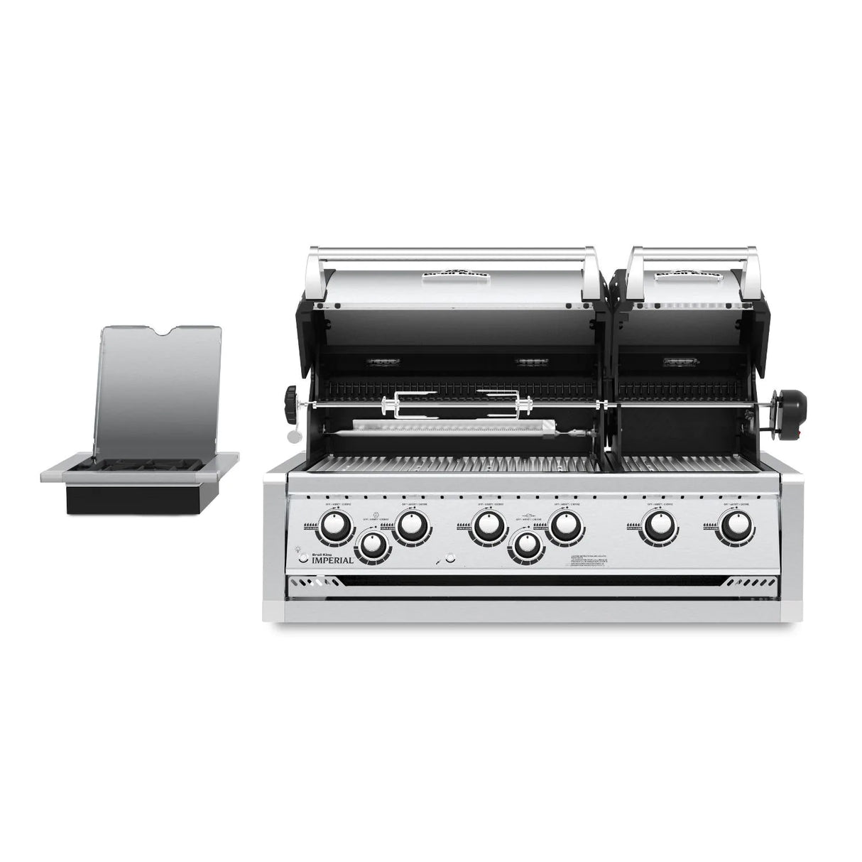 Broil King Imperial S 690i 6-Burner Built-In Natural Gas Grill With Rotisserie & Side Burner - Stainless Steel - 957087