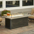 The Outdoor GreatRoom Company Cedar Ridge 61-Inch Linear Natural Gas Fire Pit Table with 42-Inch Crystal Fire Burner - Grey Cedar - Direct Spark Ignition (1)