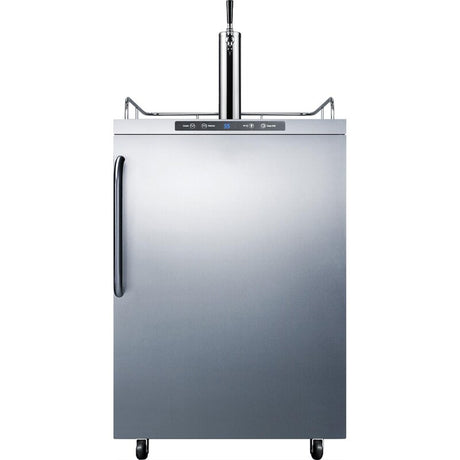 Summit Commercial 24-Inch 5.6 Cu. Ft. Outdoor Rated Single Tap Beer Dispenser / Kegerator - SBC635MOS7