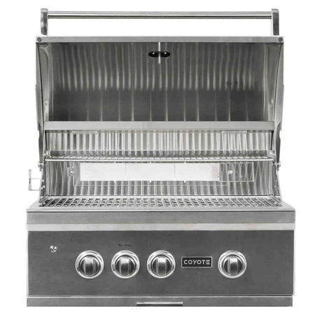 Coyote Ready-To-Assemble 6 Ft Outdoor Kitchen Island With 30-Inch S Series Natural Gas Grill (Ships As Propane With Conversion Fittings) - Weathered Wood/Stone Gray - RTAC-G6-P-WG-C2SL30NG