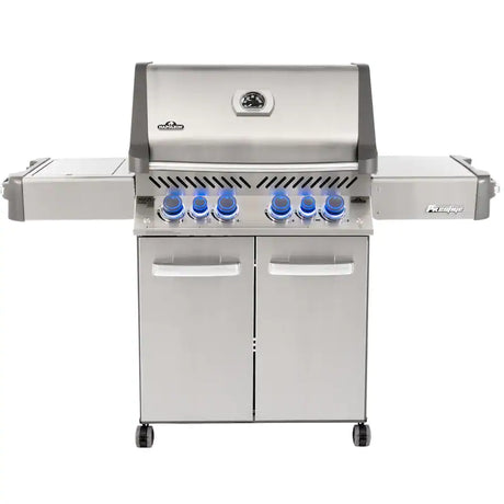 Napoleon Prestige 500 Propane Gas Grill with Infrared Rear Burner and Infrared Side Burner and Rotisserie Kit - P500RSIBPSS-3