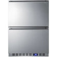 Summit 24-Inch 3.4 Cu. Ft. Outdoor Rated Refrigerator Drawers - SPR627OS2D