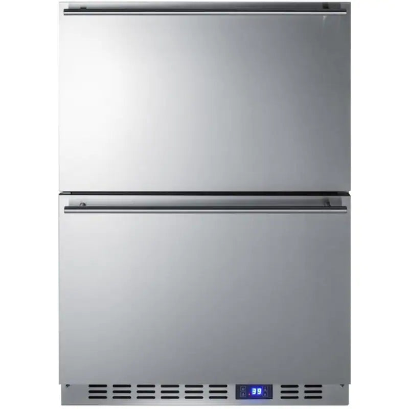 Summit 24-Inch 3.4 Cu. Ft. Outdoor Rated Refrigerator Drawers - SPR627OS2D