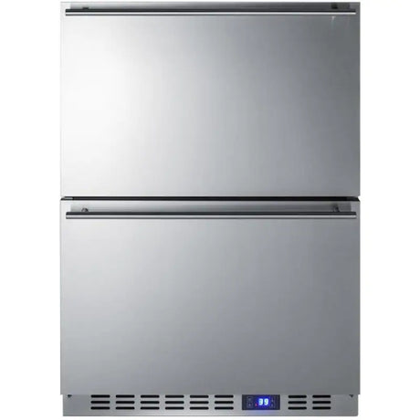 Summit 24-Inch 3.4 Cu. Ft. Outdoor Rated Refrigerator Drawers - SPR627OS2D